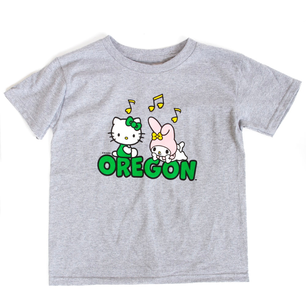 Ducks Spirit, Blue 84, Grey, Crew Neck, Cotton Blend, Kids, Youth, Hello Kitty, My Melody, T-Shirt, 964243